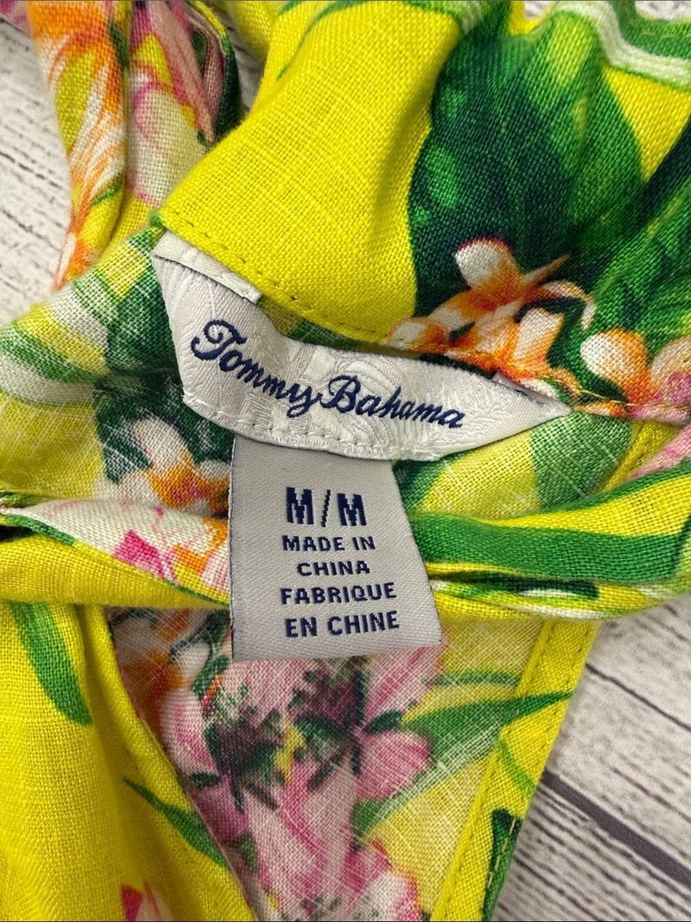 Tommy Bahama Tropical Halter Dress Women's Medium Yellow Floral Resort Sundress - Picture 2 of 4
